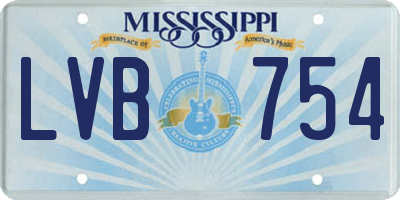 MS license plate LVB754