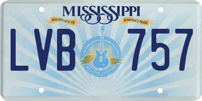 MS license plate LVB757