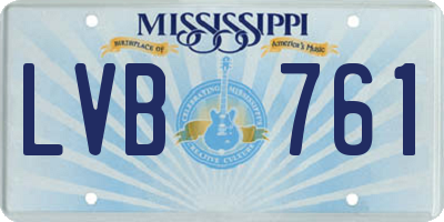 MS license plate LVB761