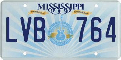 MS license plate LVB764