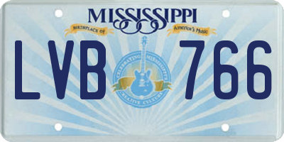 MS license plate LVB766