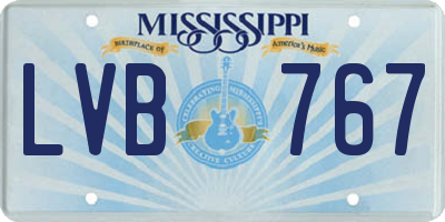 MS license plate LVB767