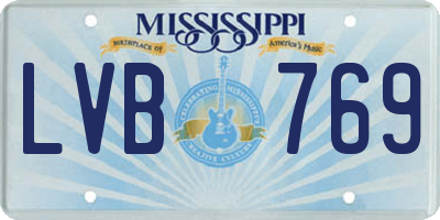 MS license plate LVB769
