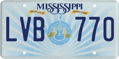 MS license plate LVB770