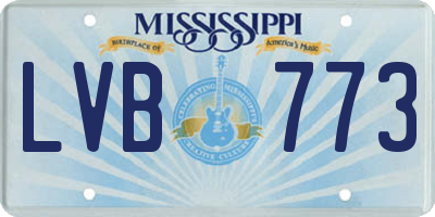 MS license plate LVB773