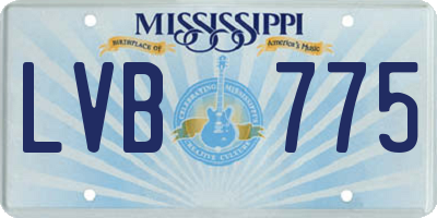 MS license plate LVB775