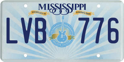 MS license plate LVB776