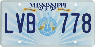 MS license plate LVB778