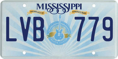 MS license plate LVB779