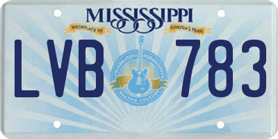 MS license plate LVB783