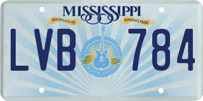 MS license plate LVB784
