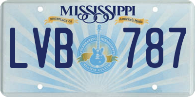 MS license plate LVB787