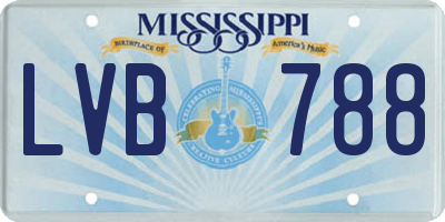 MS license plate LVB788