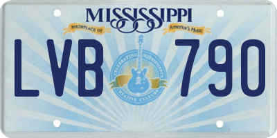 MS license plate LVB790