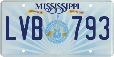 MS license plate LVB793