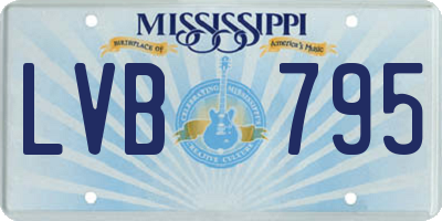 MS license plate LVB795