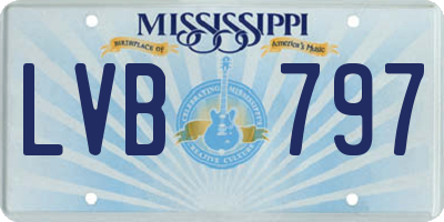 MS license plate LVB797