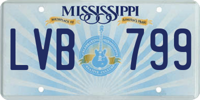 MS license plate LVB799