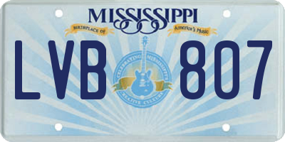 MS license plate LVB807