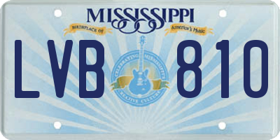MS license plate LVB810