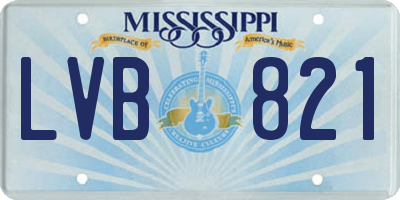 MS license plate LVB821