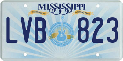 MS license plate LVB823