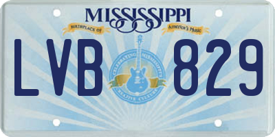 MS license plate LVB829