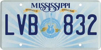 MS license plate LVB832