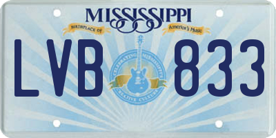 MS license plate LVB833