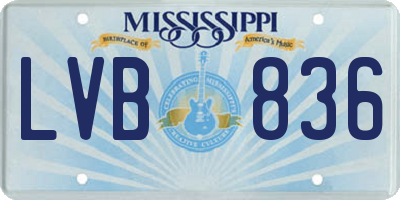 MS license plate LVB836