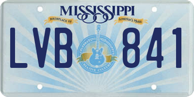 MS license plate LVB841