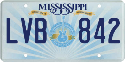 MS license plate LVB842