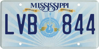 MS license plate LVB844