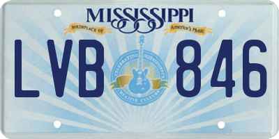 MS license plate LVB846