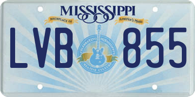 MS license plate LVB855