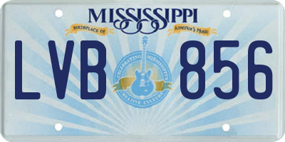 MS license plate LVB856