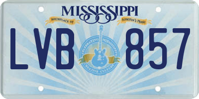 MS license plate LVB857