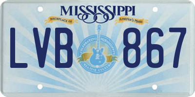 MS license plate LVB867