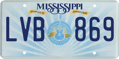 MS license plate LVB869