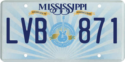 MS license plate LVB871