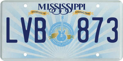 MS license plate LVB873