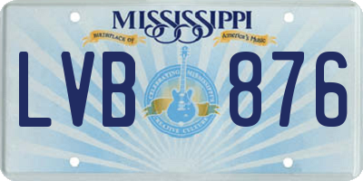 MS license plate LVB876