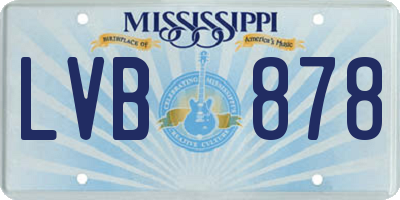 MS license plate LVB878