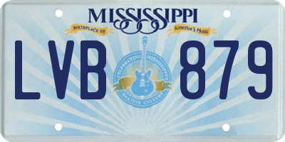 MS license plate LVB879