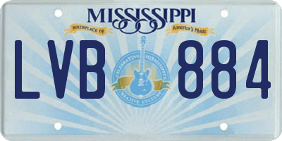 MS license plate LVB884