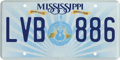 MS license plate LVB886