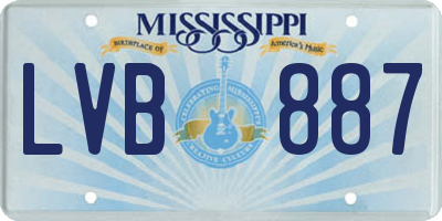 MS license plate LVB887