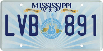 MS license plate LVB891