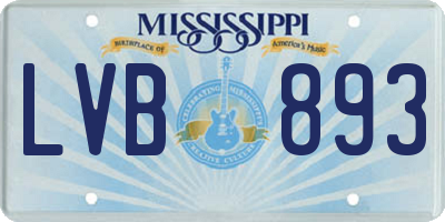 MS license plate LVB893