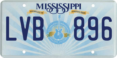 MS license plate LVB896